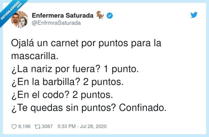 mascarilla,confinado,barbilla,carnet,puntos