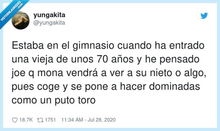dominadas,gimnasio,vieja,70,años
