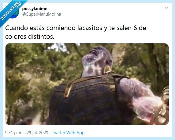 lacasitos,colores,seis,thanos,gemas,infinitos