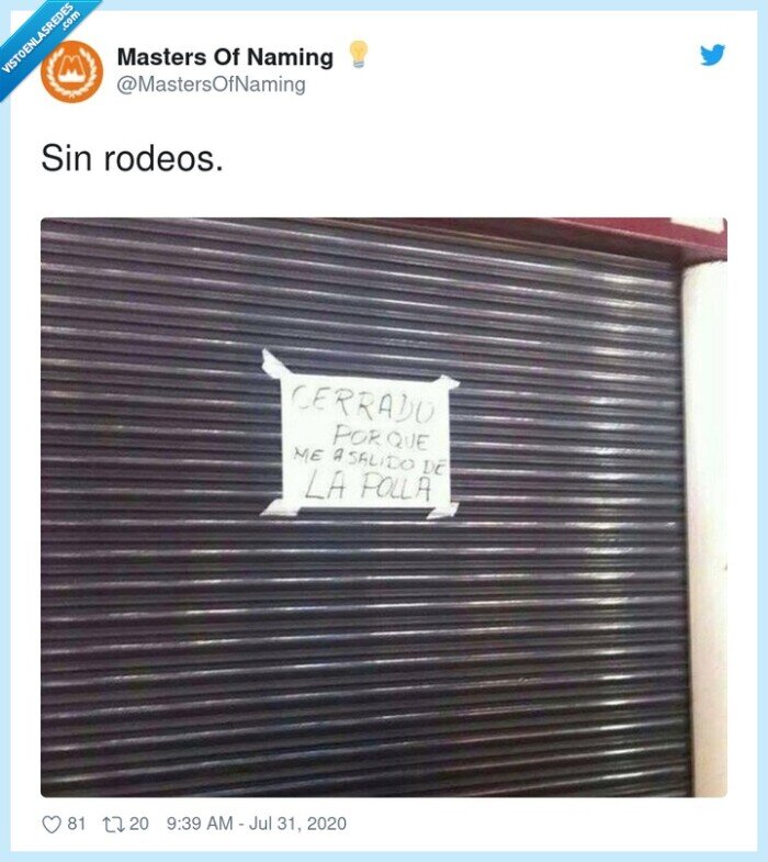 sinceridad,cerrado,negocio