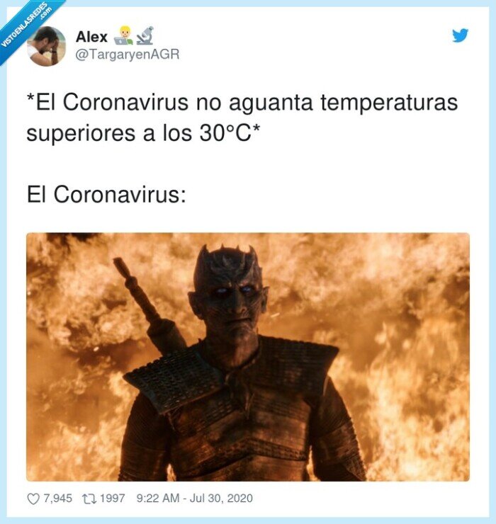 temperaturas,coronavirus,calor,rey,noche,juego,tronos