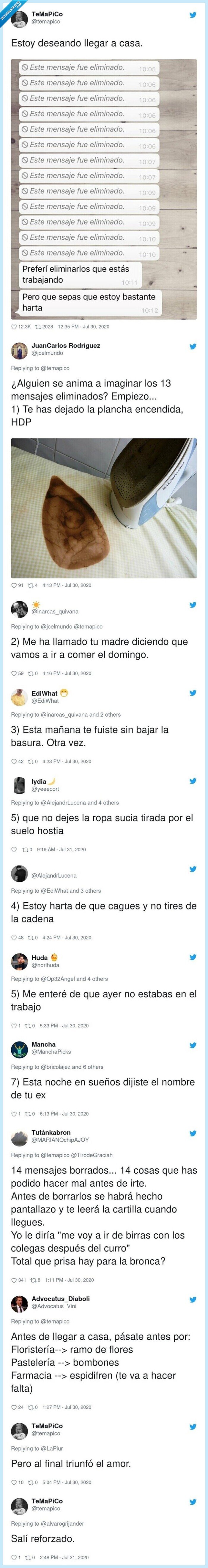 novia,mensajes,casa,borrados,enfadada
