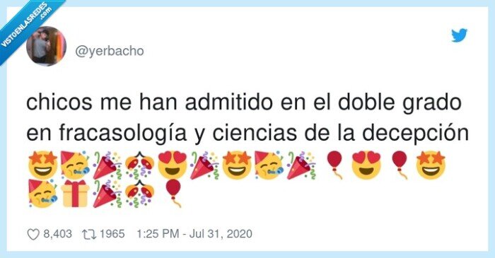 carrera,universidad,fracasología,decepción,admitido,ciencias,selectividad