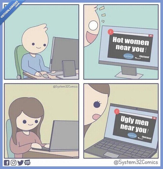 internet,mujer,caliente,hombre,feo,ligar,anuncios