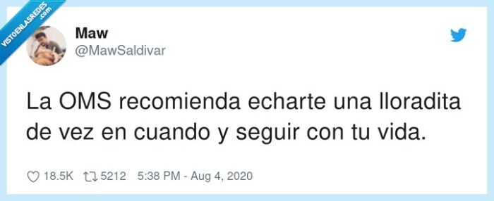 recomienda,lloradita,oms,consejo