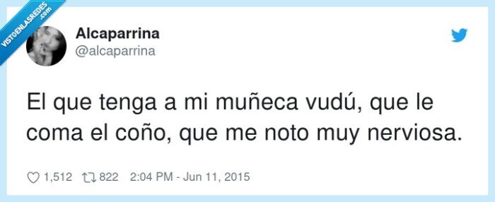 nerviosa,muñeca,vudú,coño,comer