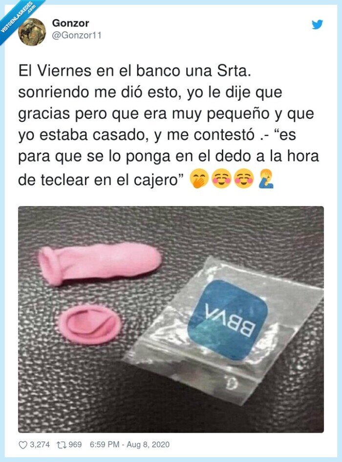 banco,bbva,dedos,guantes,preservativos