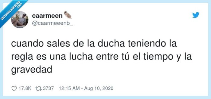 gravedad,regla,ducha,tiempo