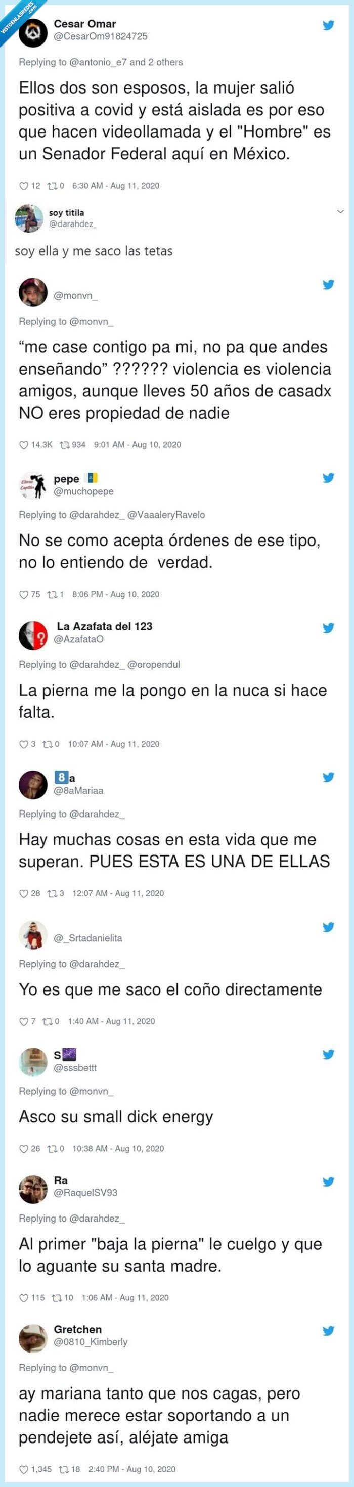 656402 - Indignación total en las redes con este político por los comentarios machistas que le propició a su propia mujer en una videollamada que fue emitida en directo