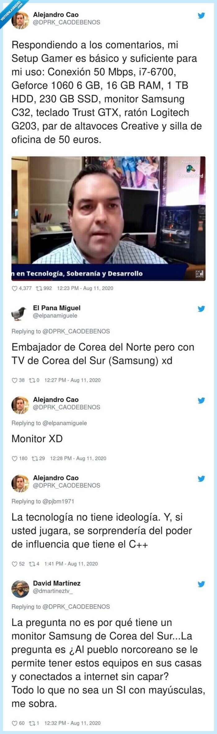 alejandro,cao,embajador,corea,norte,detalle,gamer,samsung