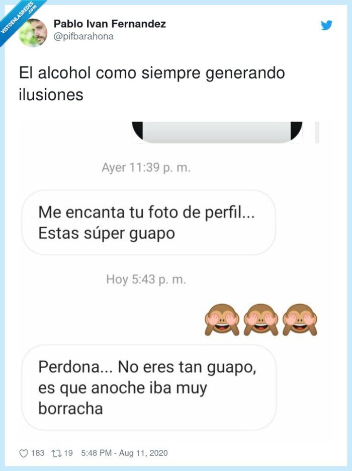 ilusiones,alcohol,guapo,conversación