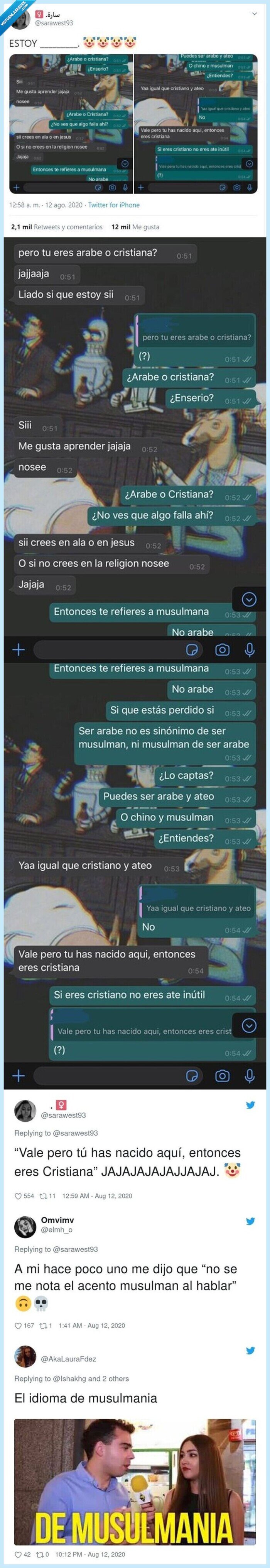 musulmán,árabes,conversación,viral,whatsapp,Twitter