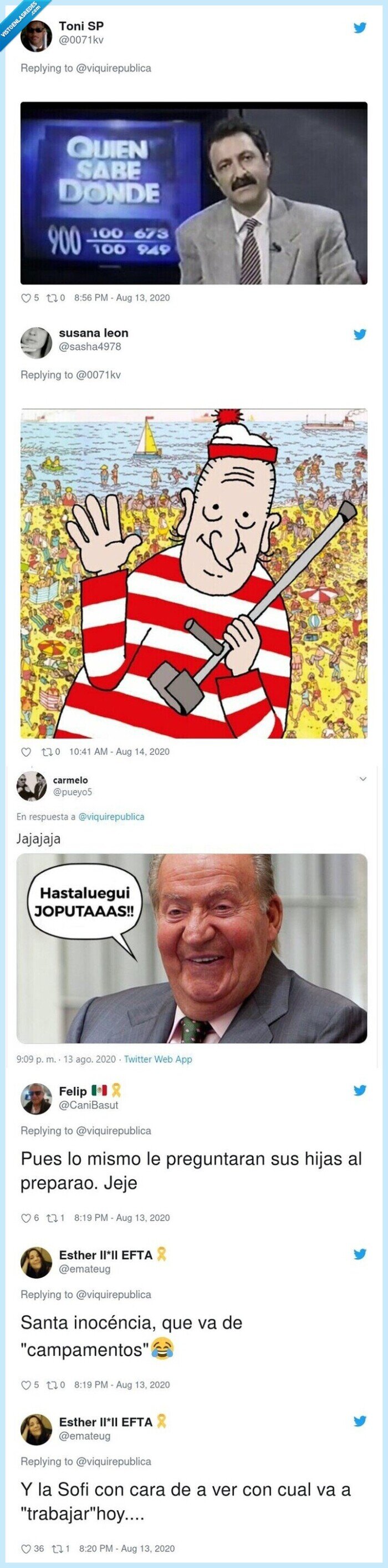 659550 - Sale a la luz un vídeo de hace años de Juan Carlos I diciendo que se va 'a trabajar' y la respuesta de sus hijos está generando un cachondeo absoluto en Twitter