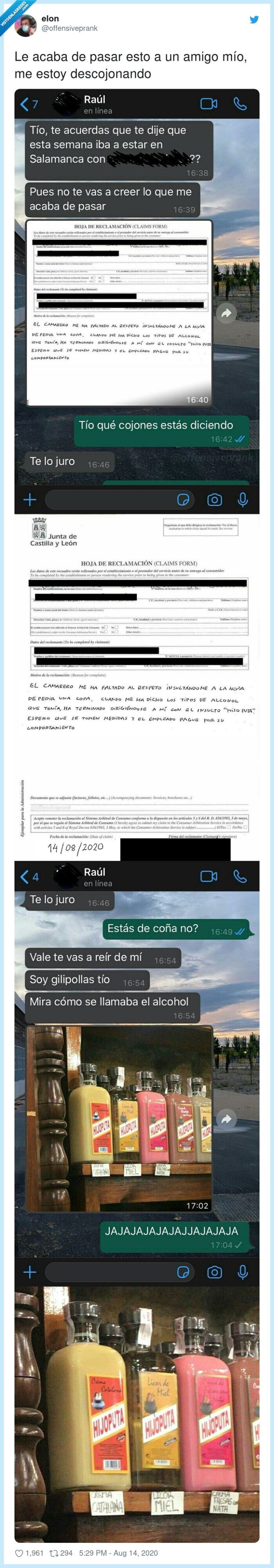 amigo,bebida,insulto,alcohol,camarero,bar,salamanca