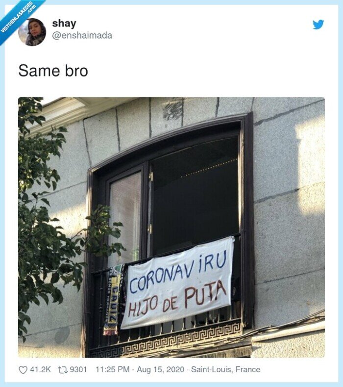 coronavirus,pancarta,balcón