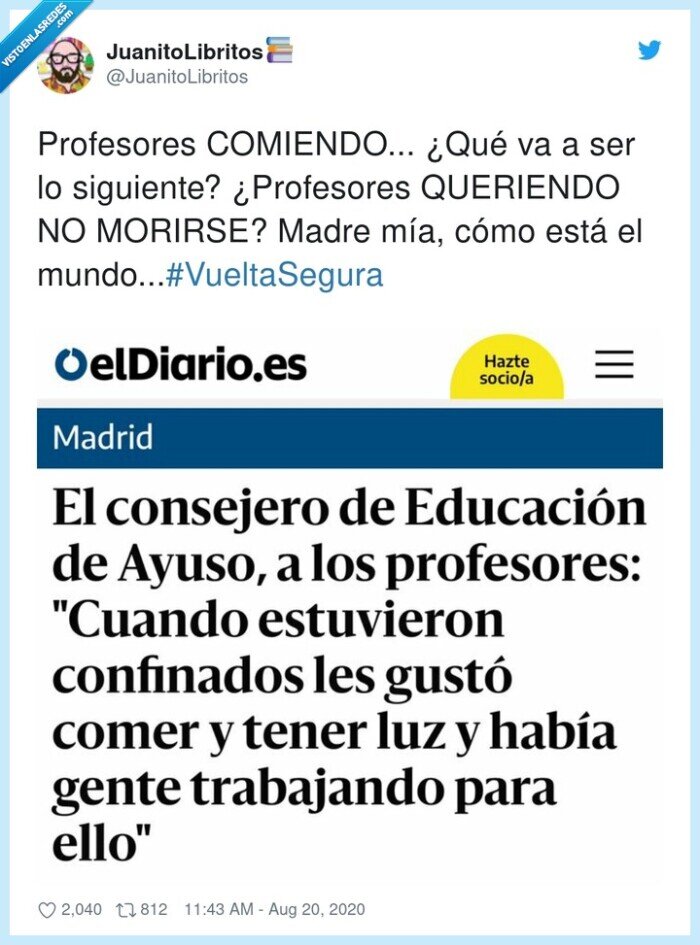 colegio,profesores,ayuso,comer,trabajo