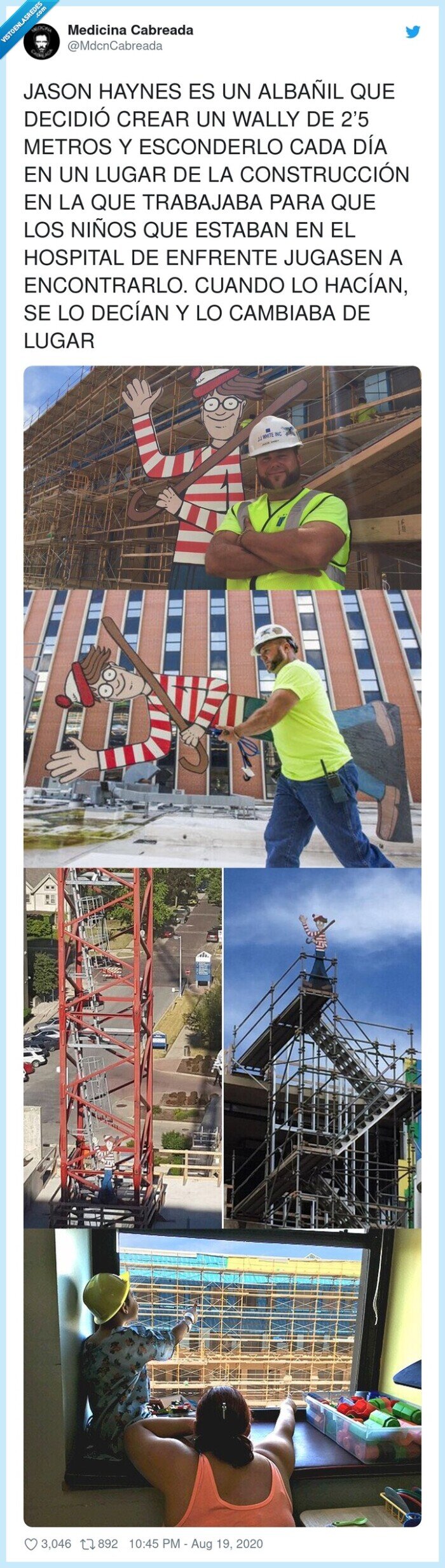 construcción,wally,eesconder,albañil,niños,hospital