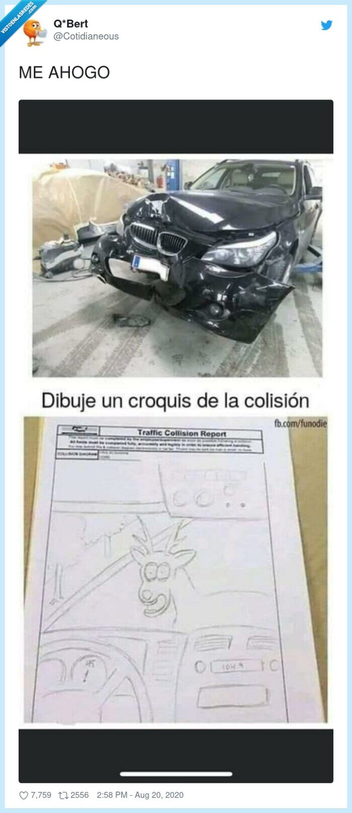dibujo,descripción,accidente,coche