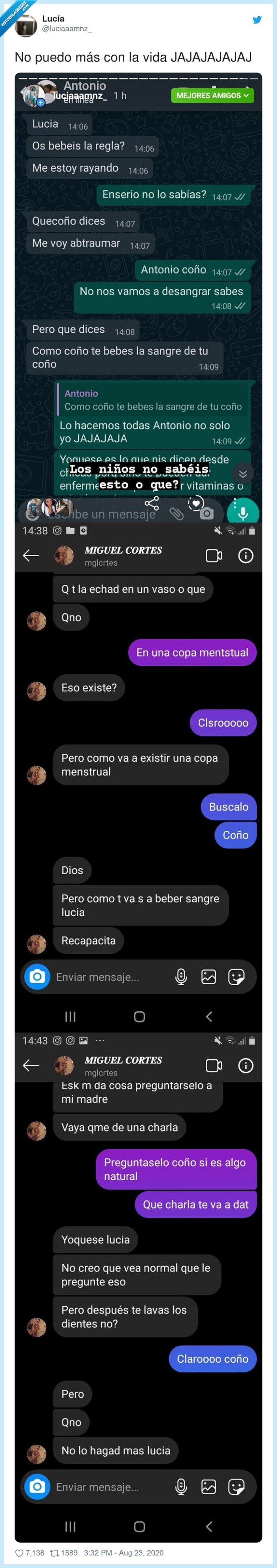 regla,troleo,beber,preguntas,conversaciones