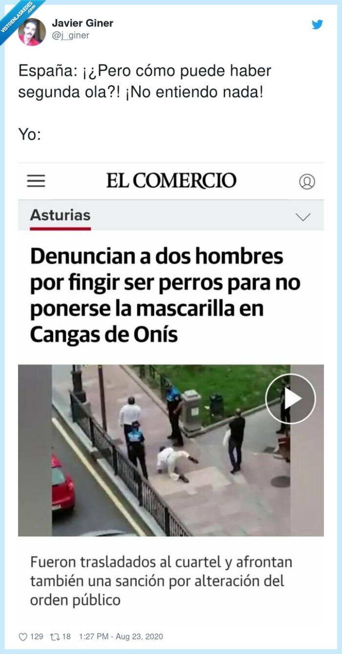 segunda,ola,coronavirus,perros,policía,mascarilla