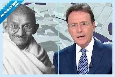 668555 - Matías Prats lo ha vuelto a hacer: cuela un 2x1 de chistes malos en una noticia sobre Gandhi y se gana el respeto de las redes