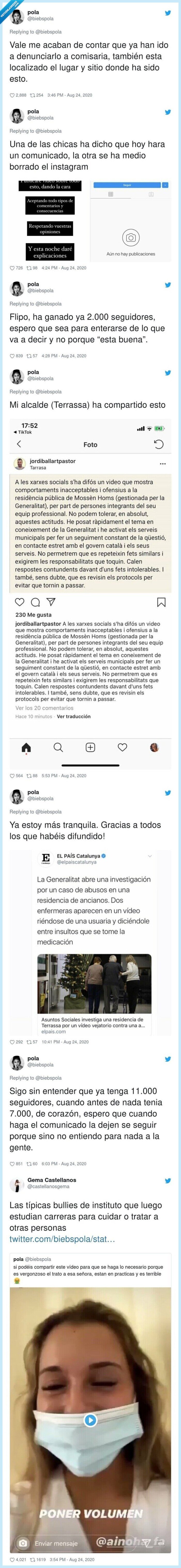 669050 - Lamentable y vergonzoso: dos cuidadoras de una residencia humillan a una señora con demencia, lo suben a Instagram y las redes les dan su merecido