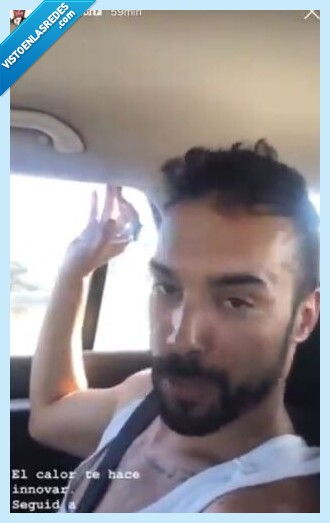 669722 - Este chaval lo está petando con el invento que se ha ingeniado para estar fresquito en un coche sin aire acondicionado durante un viaje largo