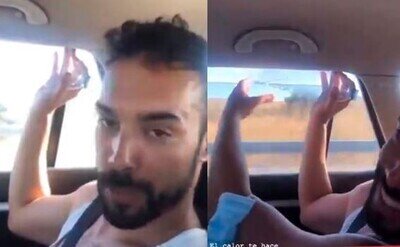 669722 - Este chaval lo está petando con el invento que se ha ingeniado para estar fresquito en un coche sin aire acondicionado durante un viaje largo