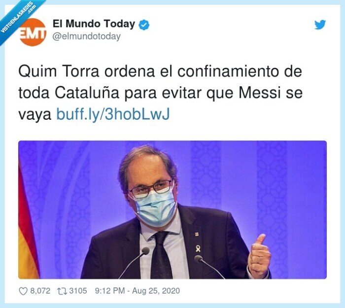 confinamiento,cataluña,torra,messi,mundotoday