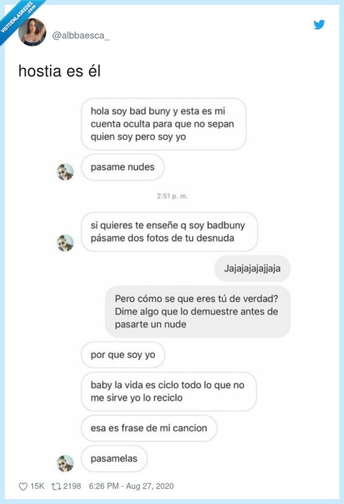 bad,bunny,conversación,privada,prueba