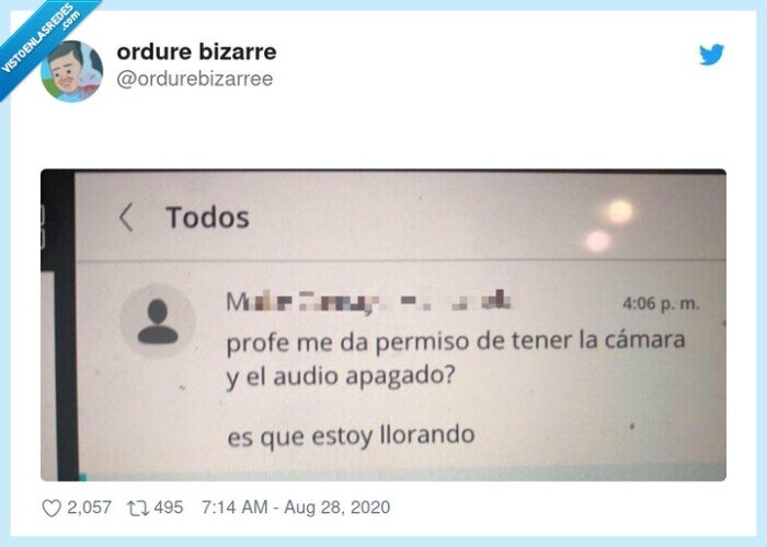 vuelta,cole,llorar,permiso,cámara,audio