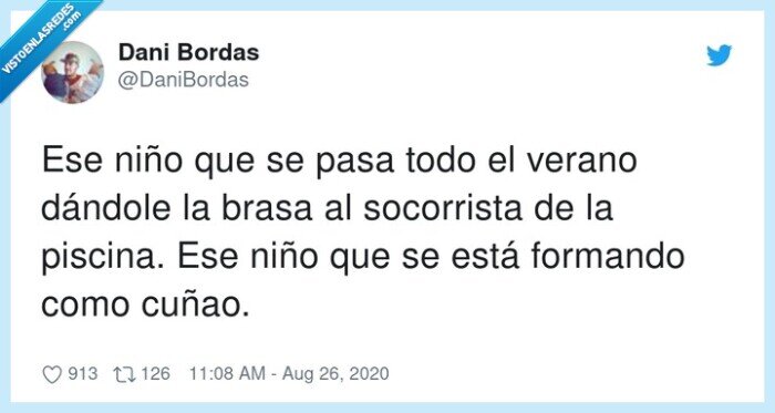 socorrista,niño,turra,verano,cuñado