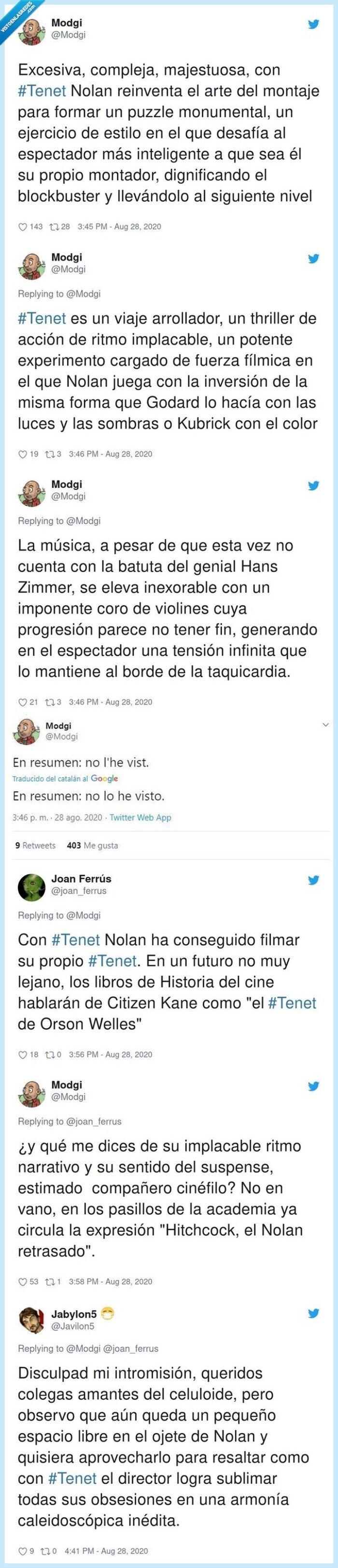 hilo,tenet,nolan,película,turra