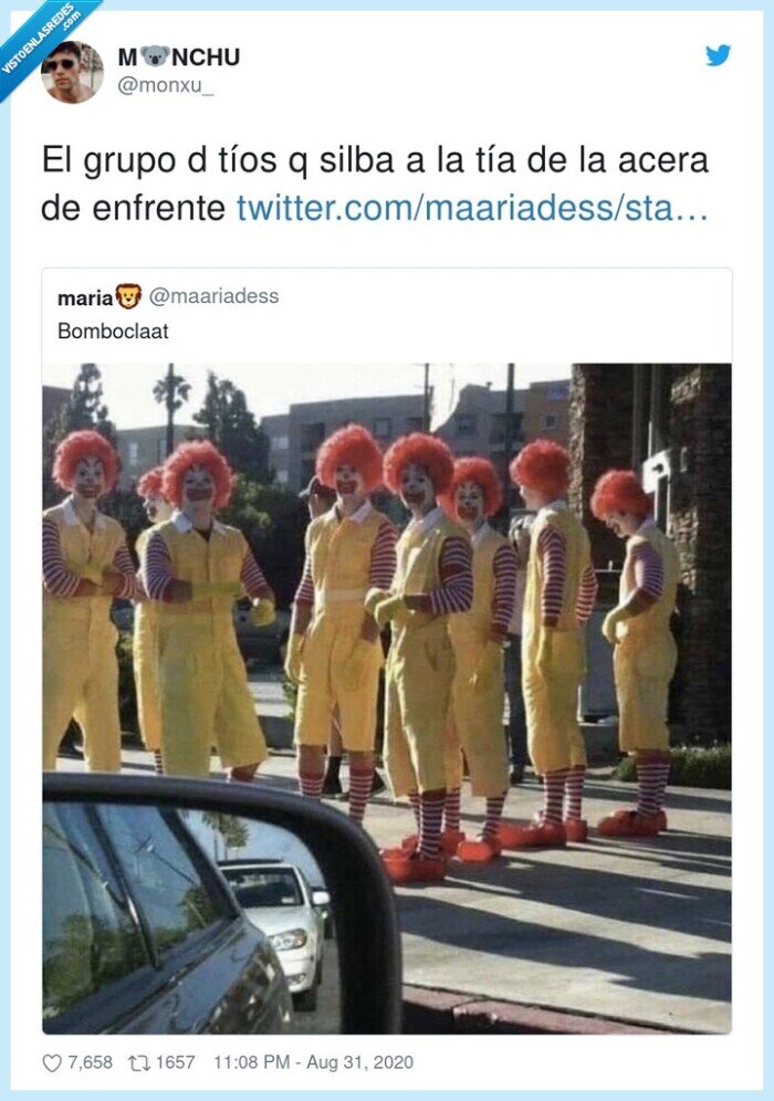 enfrente,grupo,t&iacute;os,silba,acera,t&iacute;a