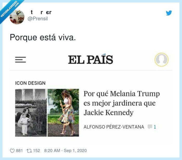 melania,trump,viva,jardinera