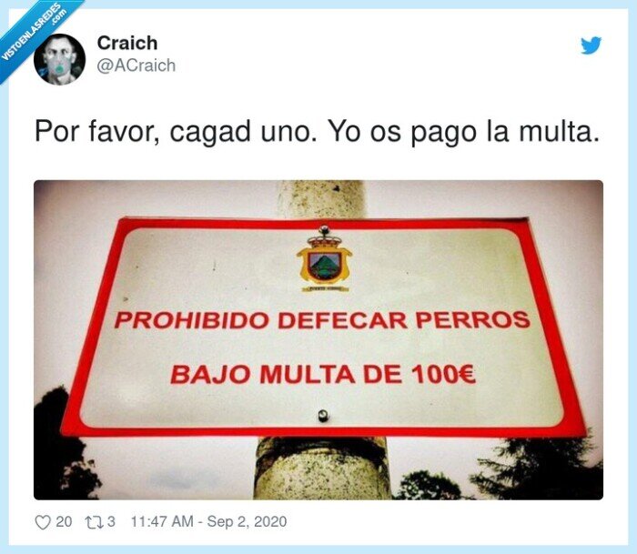 defecar,perros,multa