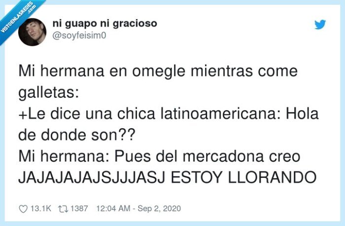 latinoamericana,mercadona,llorando,galletas,hermana