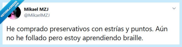 preservativos,puntos,estrías,braile