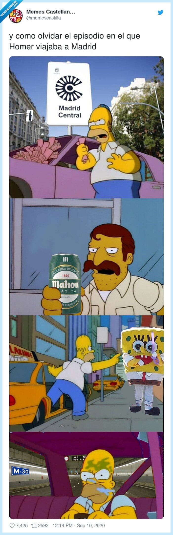 episodio,viajaba,madrid,homer,simpson