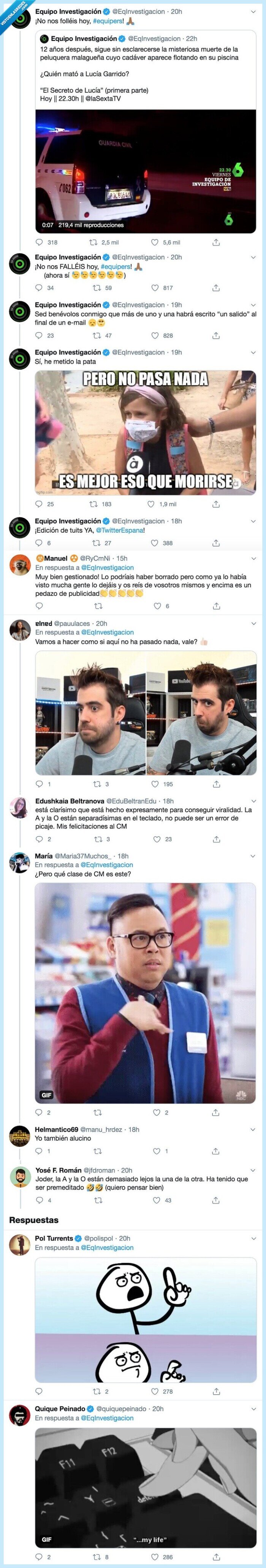 equipo de investigacion,twitter,fail,falleis,cm