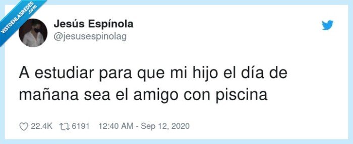 estudiar,mañana,piscina,amigo,hijo