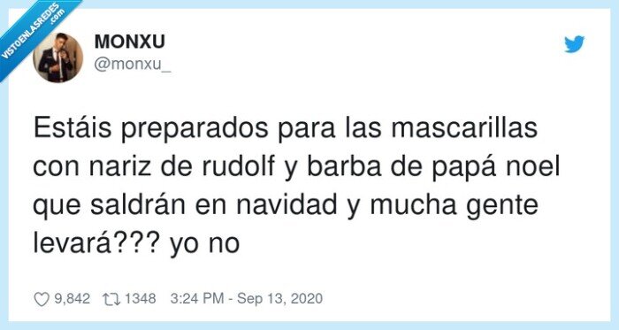 mascarillas,preparados,navidad,papanoel,rudolf