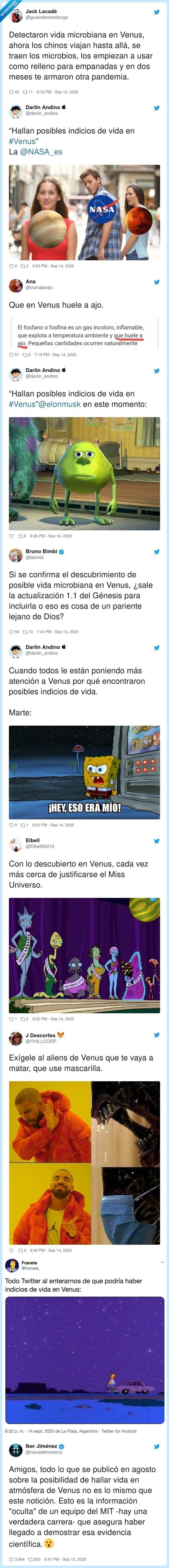 detectar,microbios,fosfina,venus,extraterrestres