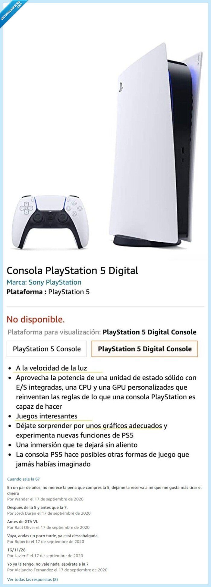 descripción,amazon,playstation 5