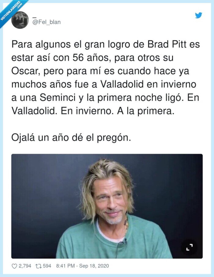 valladolid,invierno,brad pitt,pregón