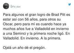 Enlace a Brad Pitt ligaría hasta en el Congreso Nacional de Machos Heterosexuales Muy Hombres, por @Fel_blan