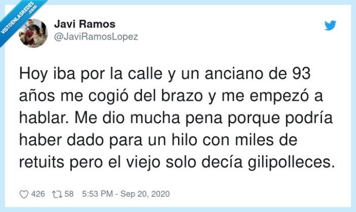 anciano,brazo,hio,retuits