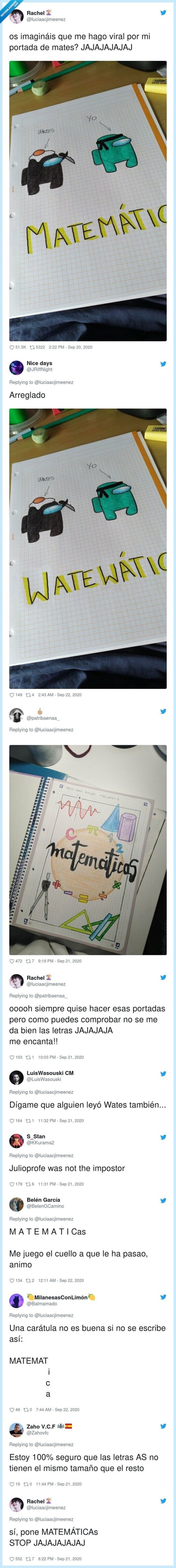 cuaderno,matemáticas,among,us,letras,viral