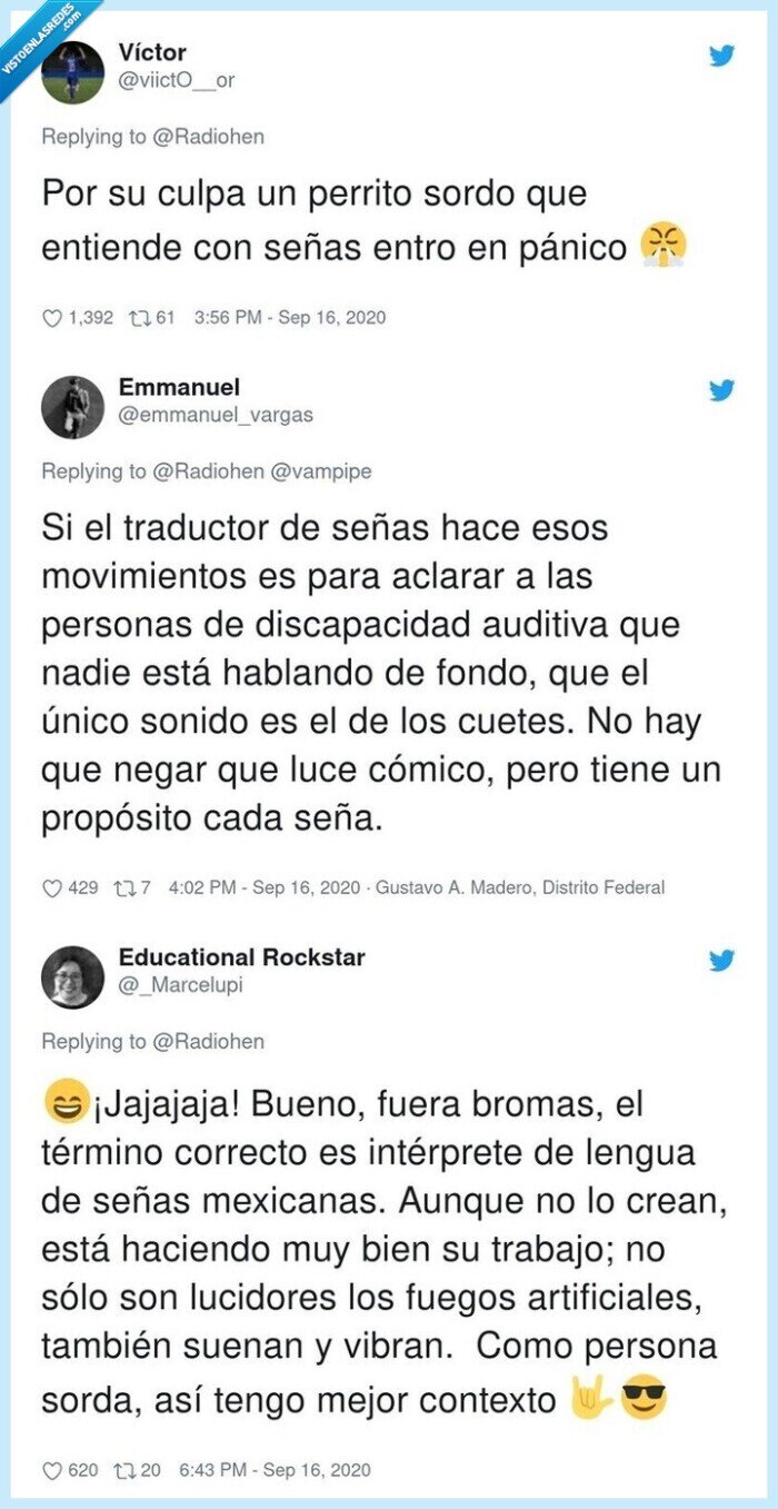 694601 - ¿Cómo se traduce el sonido de los cohetes en lenguaje de signos? El intérprete que se ha hecho viral por descubrirnos esta maravilla