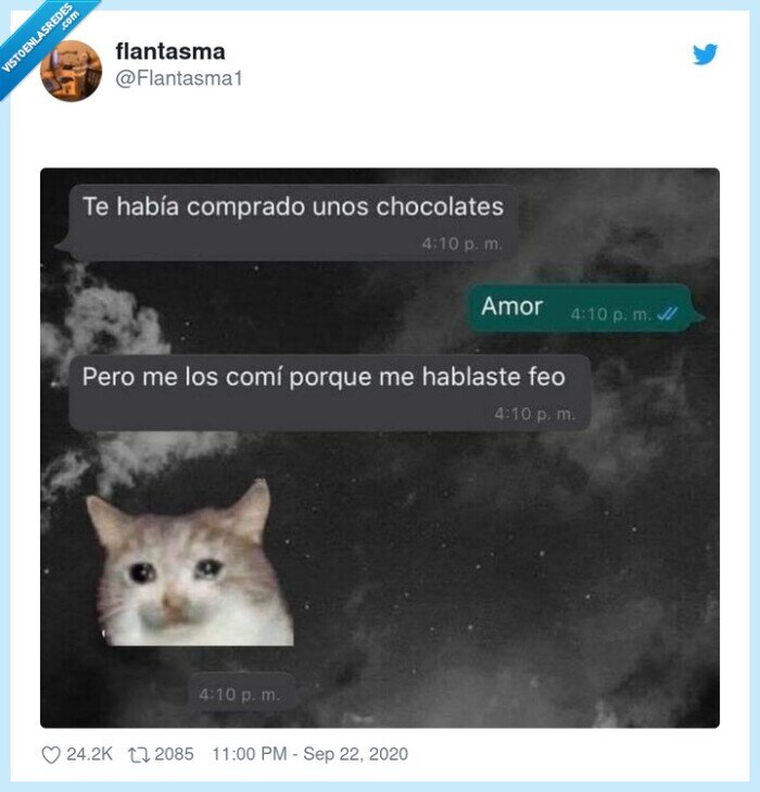 chocolates,comprar,comer,enfado,hablar,mal